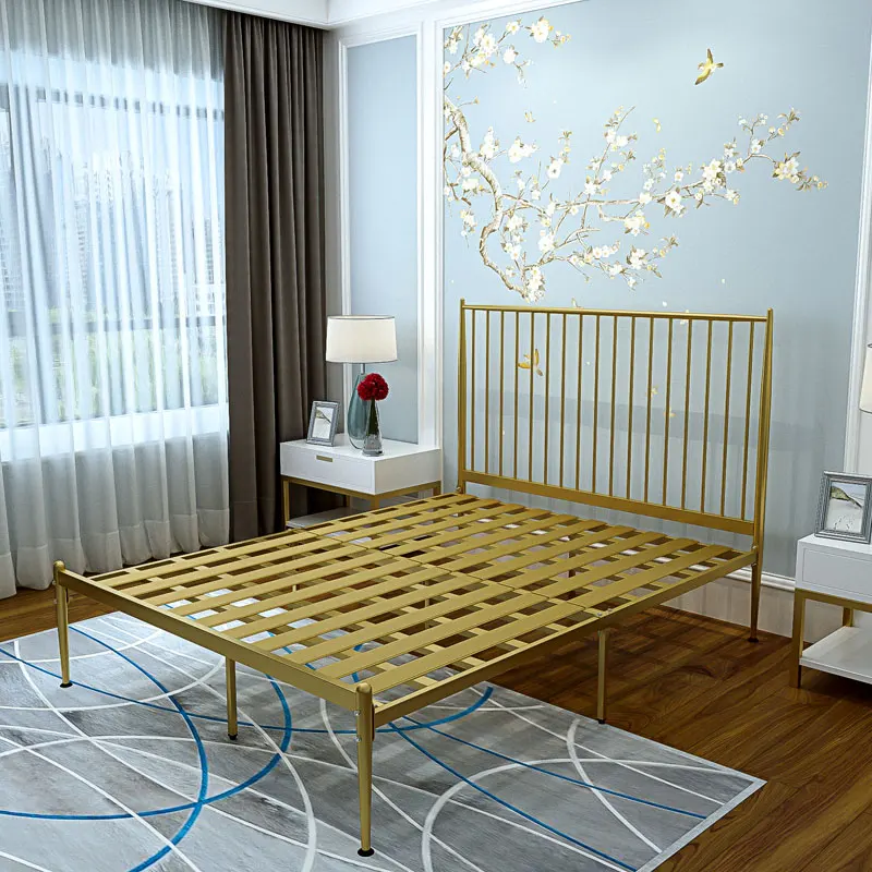 Кованая железная кровать в европейском стиле современная принцессы для одного