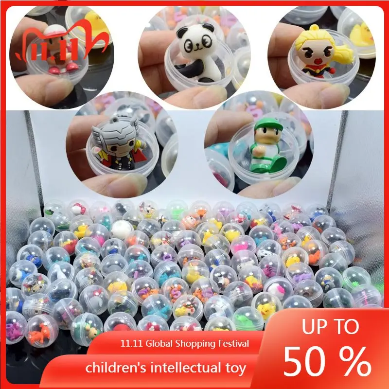 

10PCS Novelty Funny Relaxing Toy Mixed Surprise Egg Capsule Egg Ball Model Puppets Toys Kids Children Gift Random Delivery