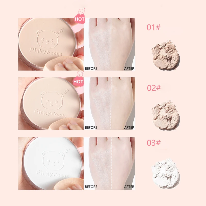 

Matte Loose Powder Bear Light Feather Powder Setting Makeup Long-lasting Concealer Loose Powder