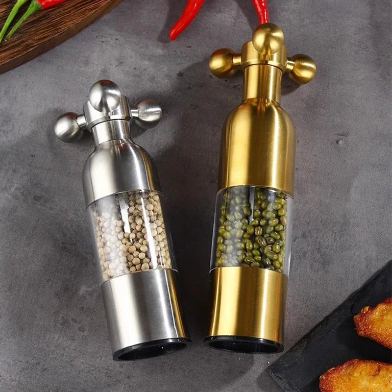 

Hand Driven Sea Salt Mill Manual Pepper Grinder Stainless Steel Ceramic Spice Sauce Grinding Bottle BBQ Accessories