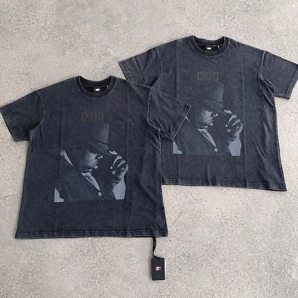 

2021 Street Fashion Brand Black Singer Commemorative T-shirt Short-sleeved Top Cotton