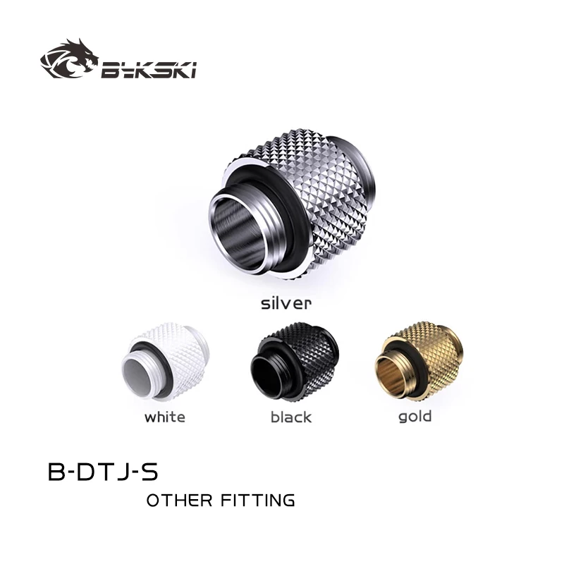 Фото BYKSKI B-DTJ-S G1/4 ''To G1/4'' двойное наружное соединение с резьбой, двойной переходник с наружной резьбой, разъем 4,5 мм для водяного охлаждения №2
