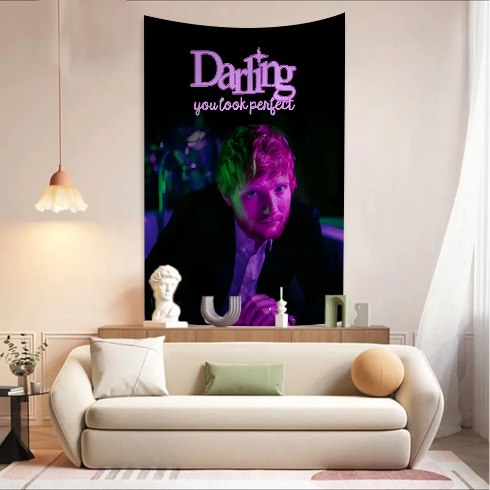 Singer E-Ed S-Sheeran DIY Настенный гобелен Хиппи Цветочные настенные ковры Декор в