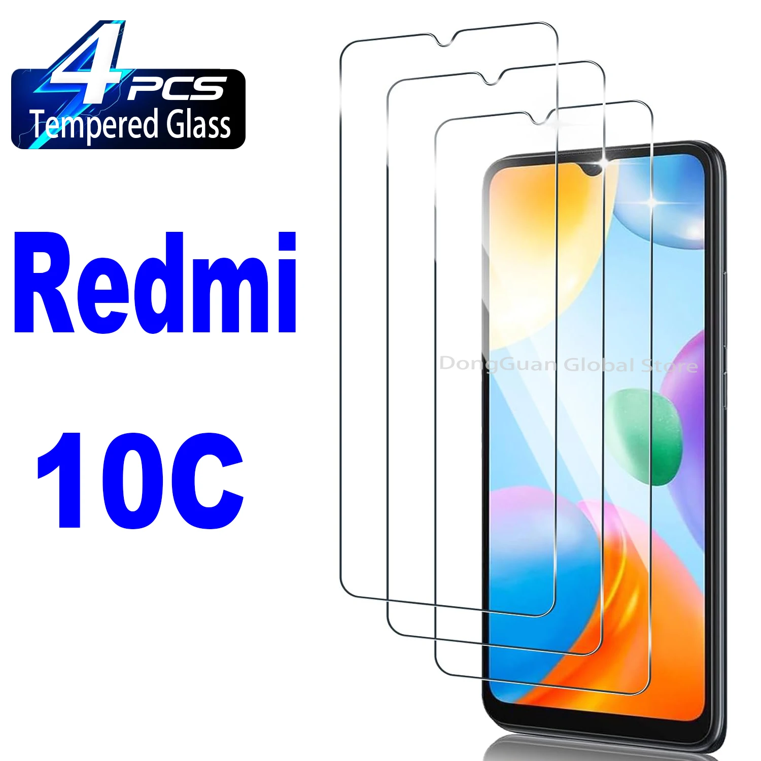 2/4 шт. закаленное стекло для Xiaomi Redmi 10C Защитная стеклянная пленка экрана