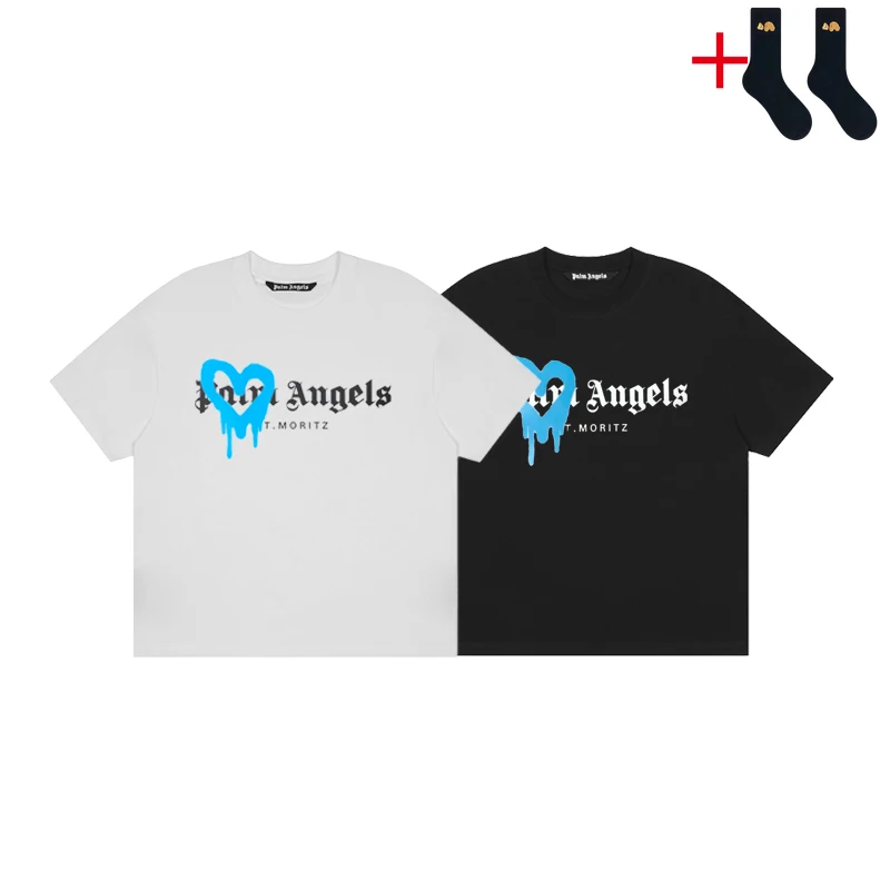 

NEW Palm Angels 22SS Letter Logo Short Sleeve Round Neck Men Women T-shirt, Unisex, Lovers,Couple Style, Cotton,Boyfriend Gift