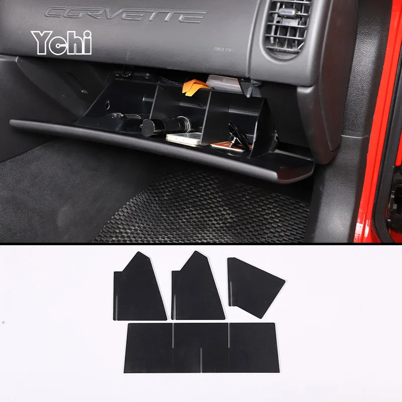 

For Chevrolet Corvette C6 2005-2013 Glove Box Divider Glove Box Organizer Compartment Management Insert Box Secondary Storage