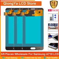 wholesale 5 5 amoled a710 display for samsung galaxy a7 2016 a710 lcd sm a710m a710f a7100 lcd touch screen digitizer assembly