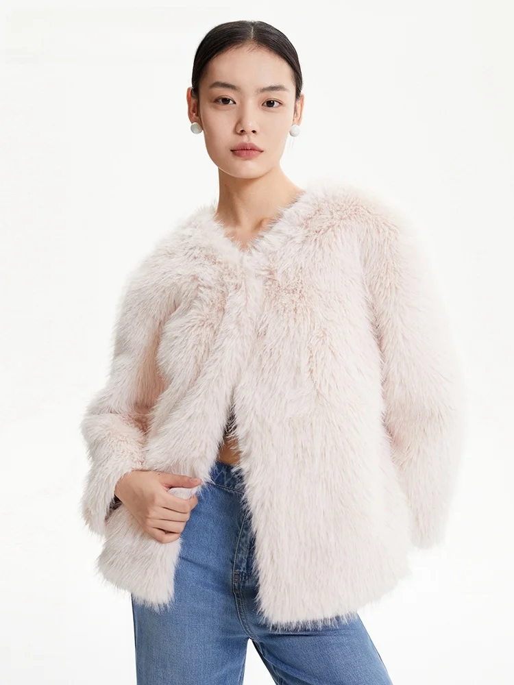  Верхняя одежда Ранняя осень Элегантный темперамент Искусственный мех Длинные