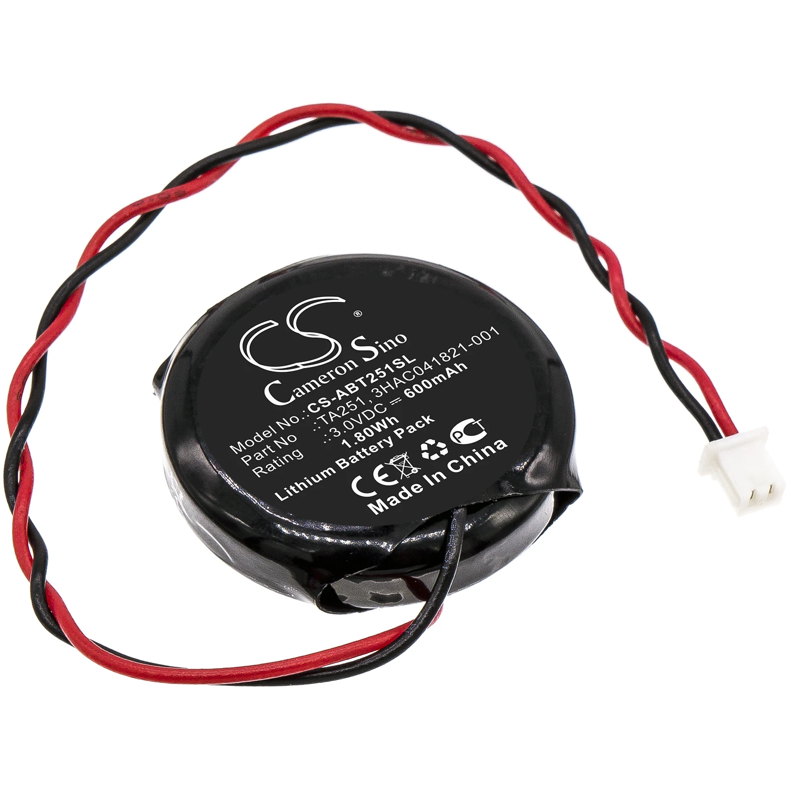 

600mAh ABB TA251 3HAC041821-001 Battery for TA251