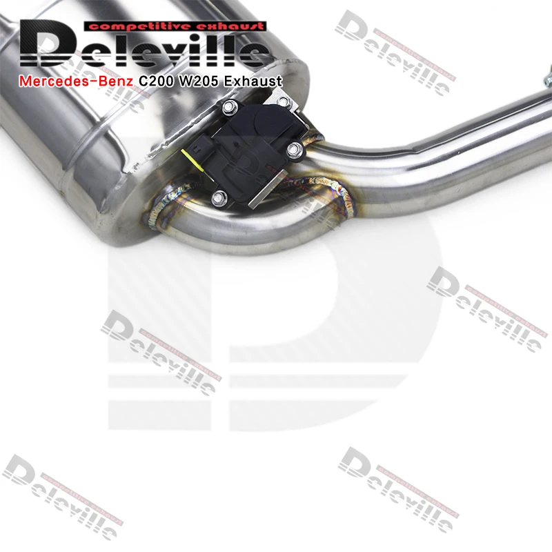 Фото Выхлопная система Catback для Mercedes-Benz C200/C250/C300 W205 2015-2023, трубы из нержавеющей стали, глушитель, выхлопная система. №3