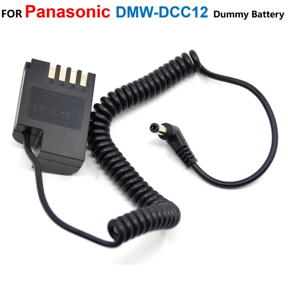 

Spring Cable DMW-DCC12 Full Decoded DC Coupler DMW-BLF19 Fake Battery For Panasonic Lumix DMC-GH5s GH5 G9 DMC-GH3 GH4 GH5 Camera