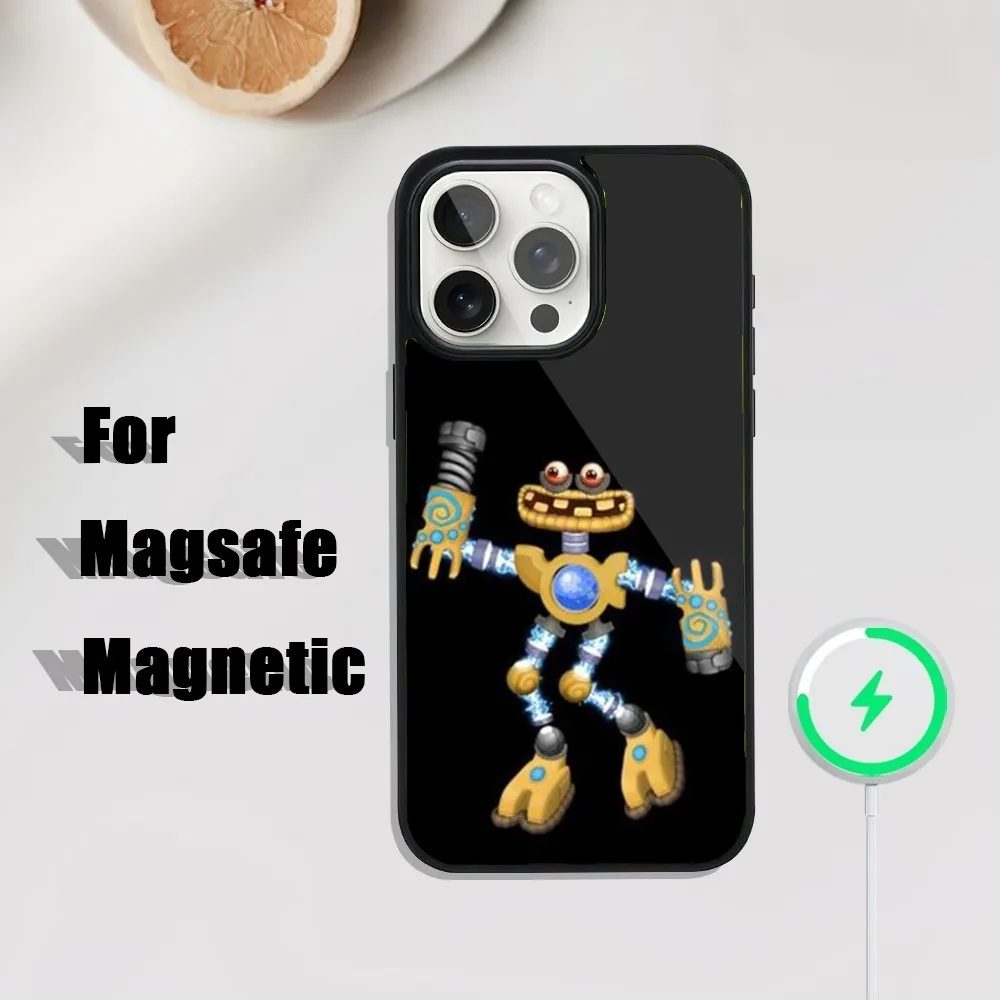 My Singing M-Monsters Phone Case For iPhone 16 15 14 13 12 11 Plus Pro Max Mini Magsafe Magnetic Wireless Charging