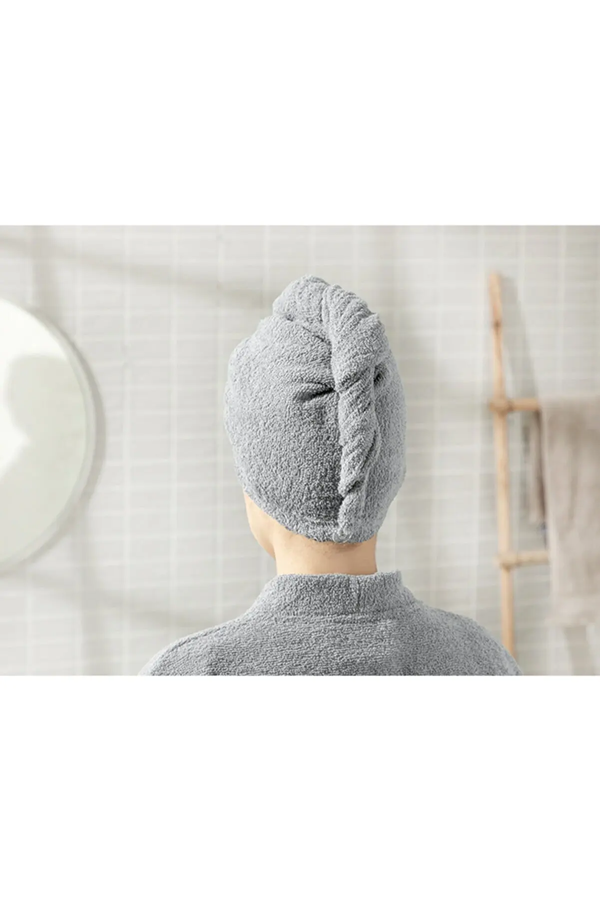 

Стандартное темно-серое полотенце для волос из микрофибры с хлопковым покрытием, банное полотенце, банное полотенце и бытовая техника 229218125