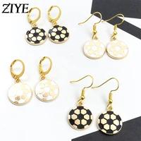 world cup football drop earrings for women alloy enamel charms simple soccer pendant dangle earrings jewelry fans gift wholesale