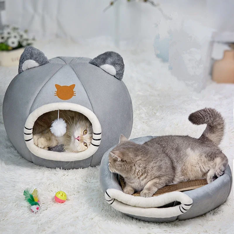 

Pets Tent 2023 Deep Sleep Comfort In Winter Cat Bed Little Mat Basket For Cat's House Products Cozy Cave Cat Beds IndoorFor Dog