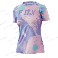 2022 summer new fox off road motorcycle riding clothing womens short sleeved downhill mountain riding clothing