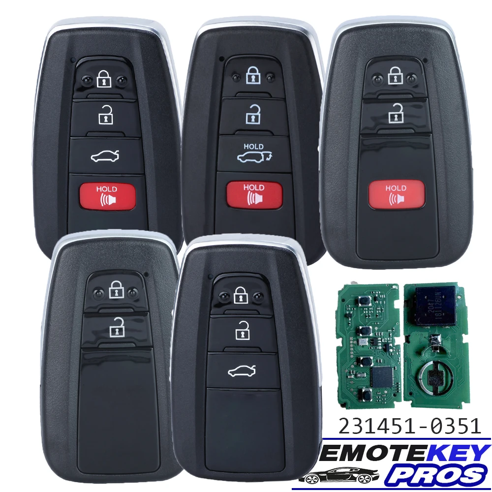 Ключ дистанционного управления DIYKEY 231451-0351 314 3 МГц/433 МГц для Toyota RAV4 Camry Highlander Prius