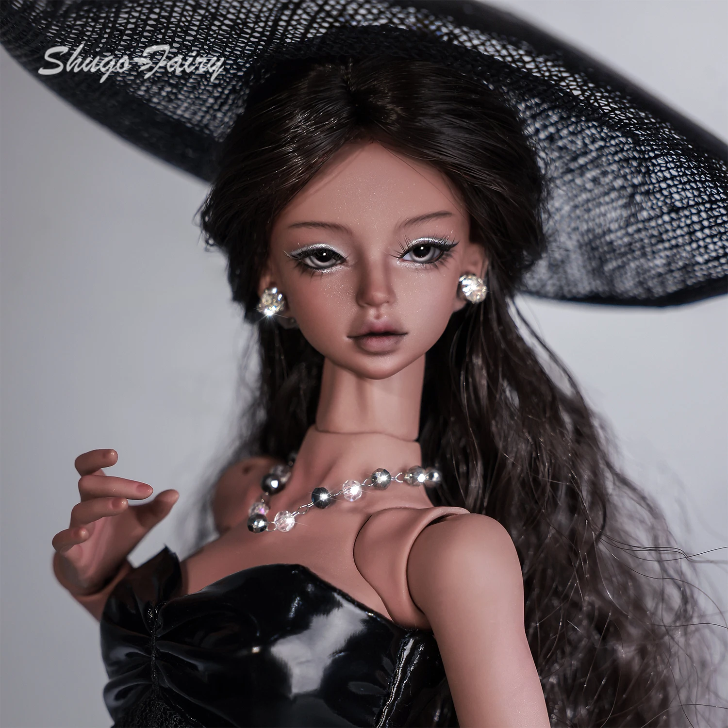 Фото Кукла BJD ShugaFairy 1/4 Keisha A, полный комплект из полимерной смолы, в стиле Banksy Dark Witch Supermodel, с большой шляпой, ручная работа, шарнирная кукла, игрушка, подарок №1