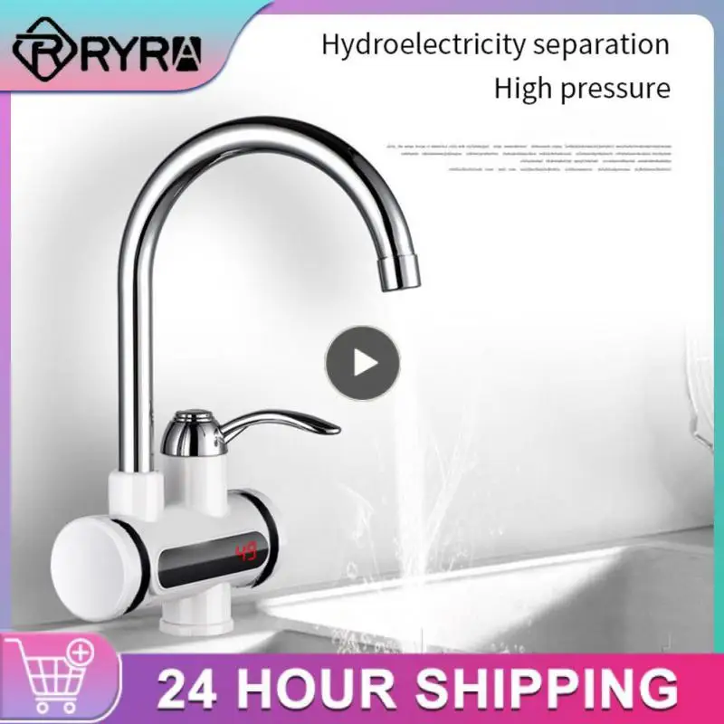 

Hot Water Faucet Electric Kitchen Instant Water Heater Stainless Steel Universal Hot Cold Temperature Display Winter Water Tap