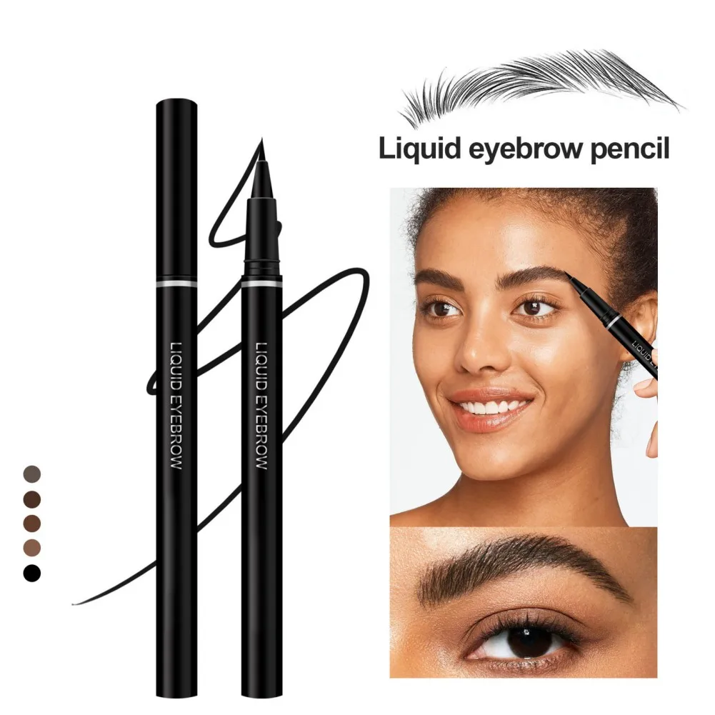 S Extra Thin Liquid Eyeliner Eyebrow Pen Stick Natural Waterproof Hair Tattoo Soft Brow Texture Smooth Line Maquiagem