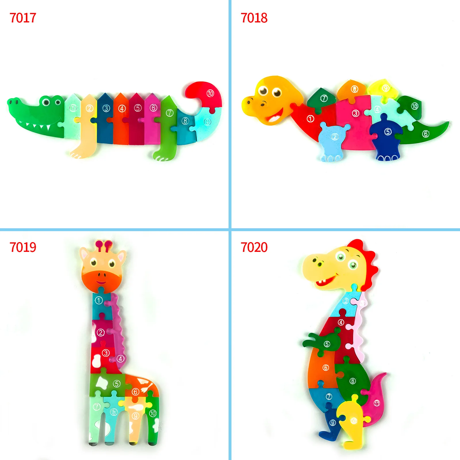 DIY тираннозавр рекс головоломка эпоксидная смола форма жираф крокодил игра