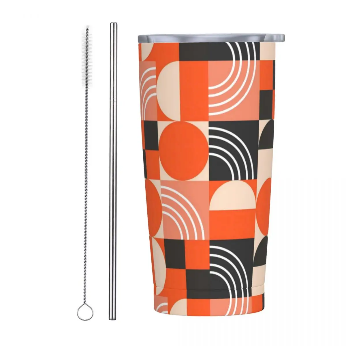 Стакан из нержавеющей стали яркие цветные блоки термочашки геометрические