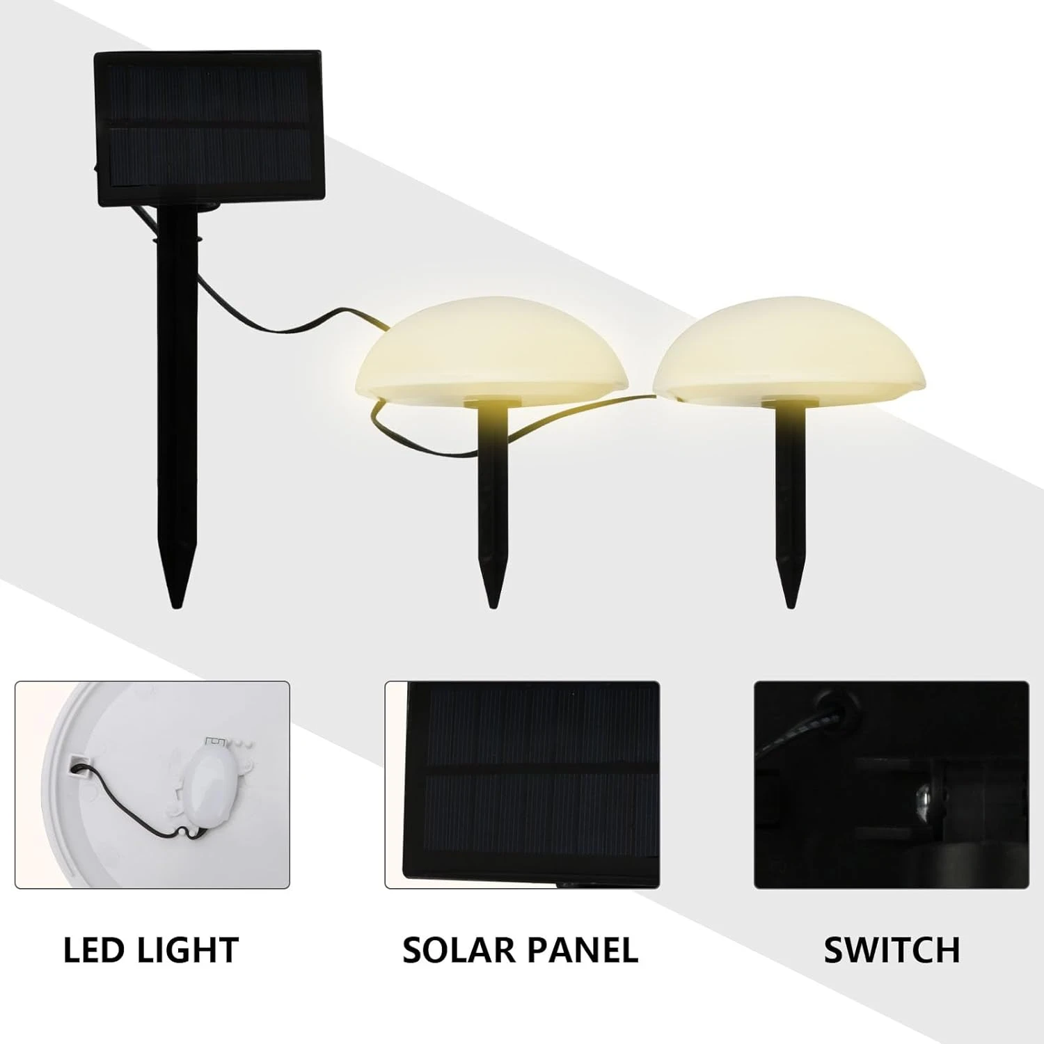 Bright and Colorful LED String Lights for Outdoor Decoration Parties - Set of 50 Bulbs Elegant Energy-Efficient Solar Po