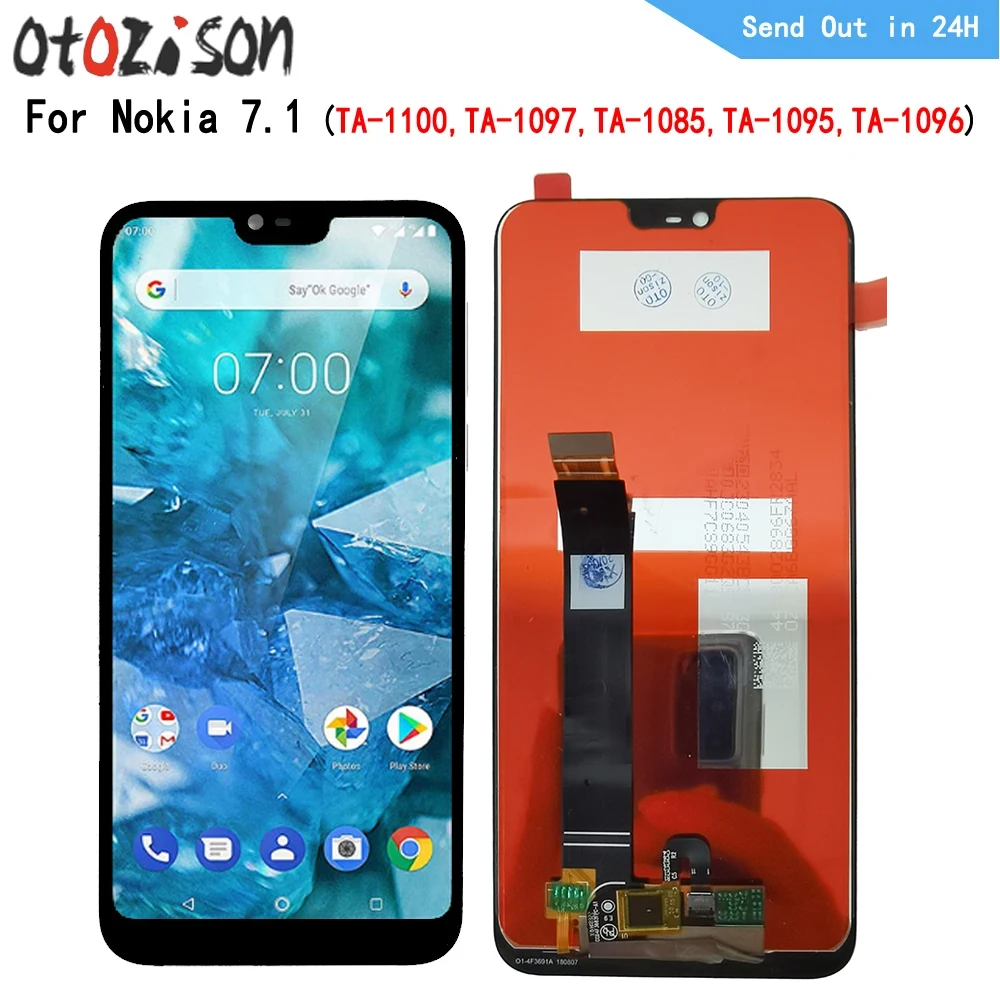 5 84 &quotIPS-дисплей для Nokia 7.1 TA-1100 TA-1097 TA-1085 TA-1095 TA-1096 ЖК-экран с сенсорной панелью и