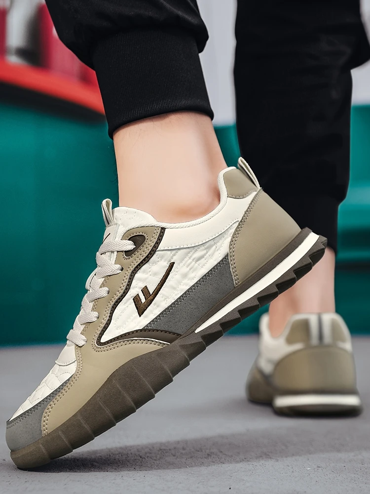 Warrior Men's Shoes 2024 Spring and Autumn New Sports Running Soft Bottom Fleece-lined Thick Warm Cortez Non-Slip German Trai...
