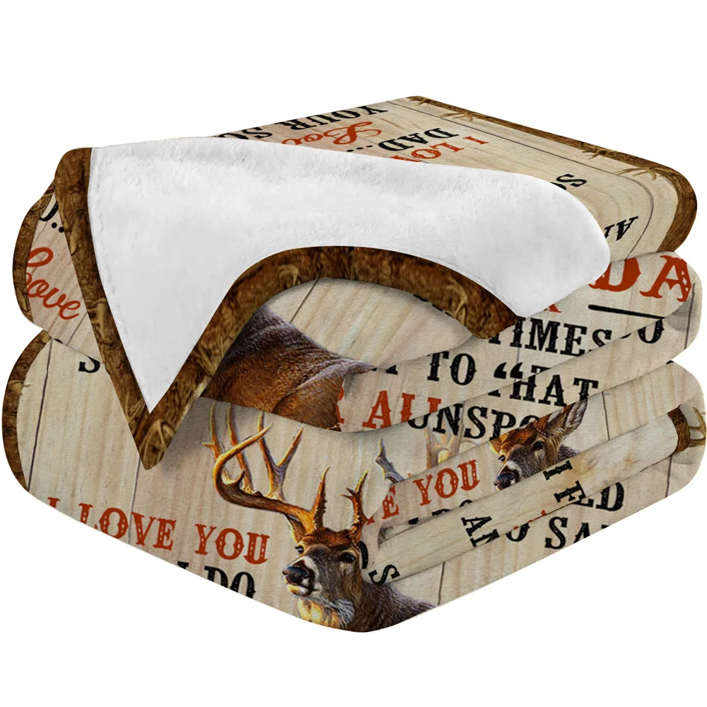 Одеяло для моего отца персонализированный олень. Спасибо за то что всегда