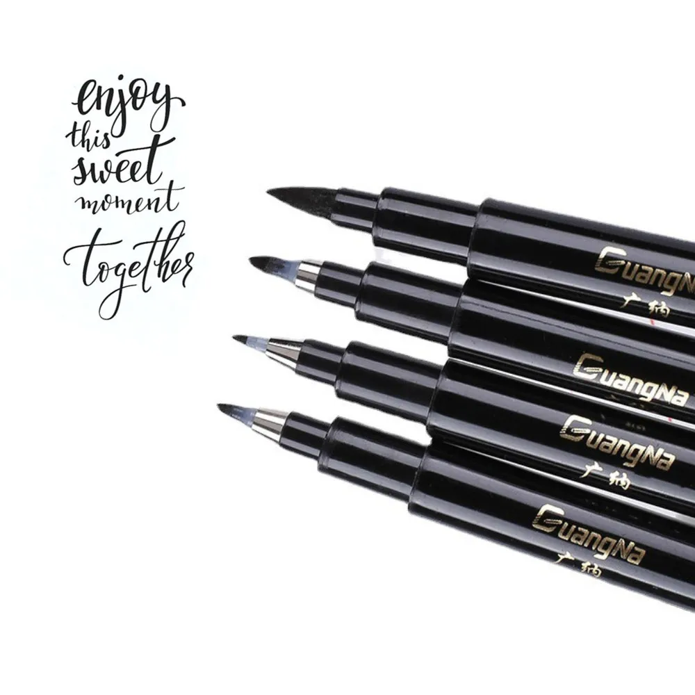 

12pcs 9 Size Tip Hand Lettering Pens Set Calligraphy Brush Pens Art Markers Black Ink Supplies for Drawing Writing Sketching