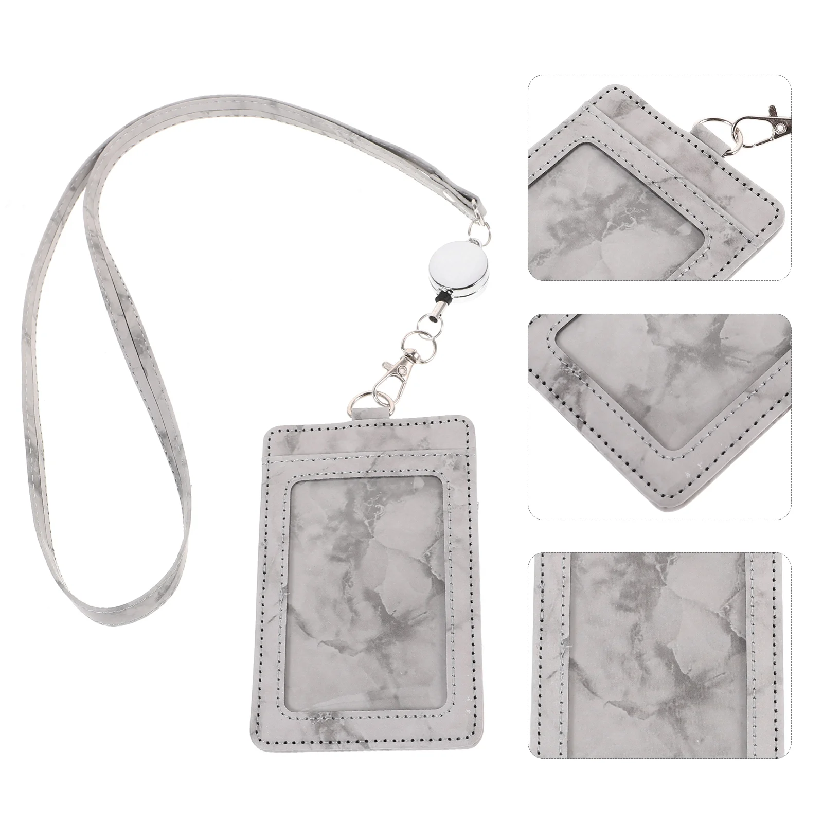 

Holder Id Cover Badge Work Pu Lanyard Students Name Tag Pouches Vertical Protector Sleeve Design Hanger Pass Identification Duty