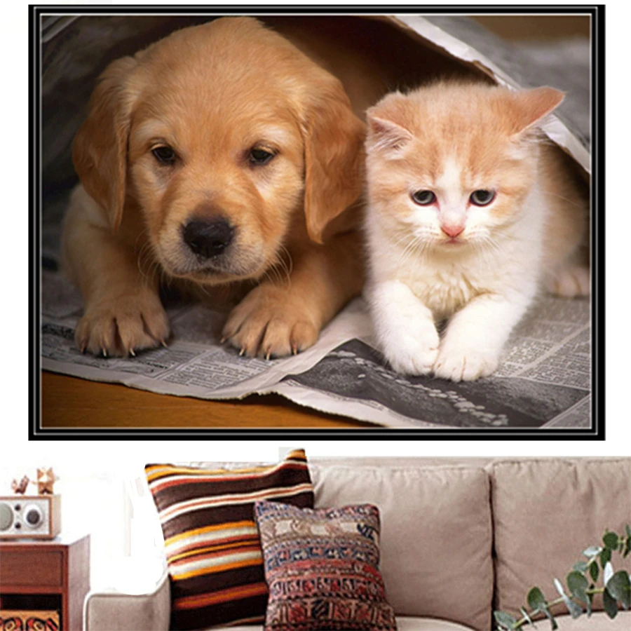 

DIY 5D Diamond Painting Animals Lovely Kit Full Drill Square Round Embroidery Mosaic Art Picture Of Rhinestones Home Decor Gifts