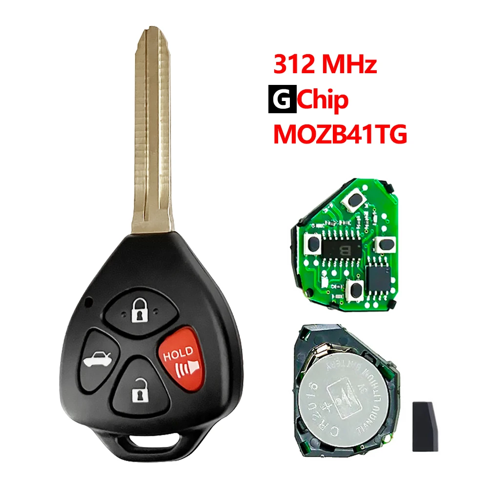 

XNRKEY мозаика 41tg 312 МГц чип ID67/G 3/4 кнопки Автомобильный Дистанционный ключ для Toyota камера ключ для Toyota Camry, Avalon, Corolla Matrix RAV4 Yaris Venza tC/xA/xB/xC