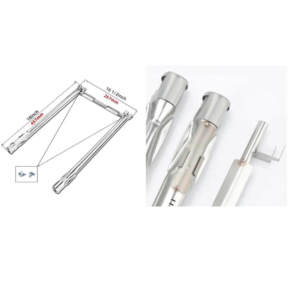 

304 Stainless Steel Barbecue Grill Burner Tube BBQ Straight Pipe Suit For Weber Spirit E-210/S-210/S-220 Gas Grill Parts