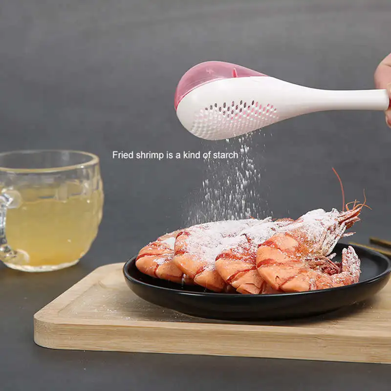 

Dusting Spoon Flour Sieve Duster Household Baking Tool Colander Cocoa Powder Matcha Powder Dessert Powder Sugar Sieve