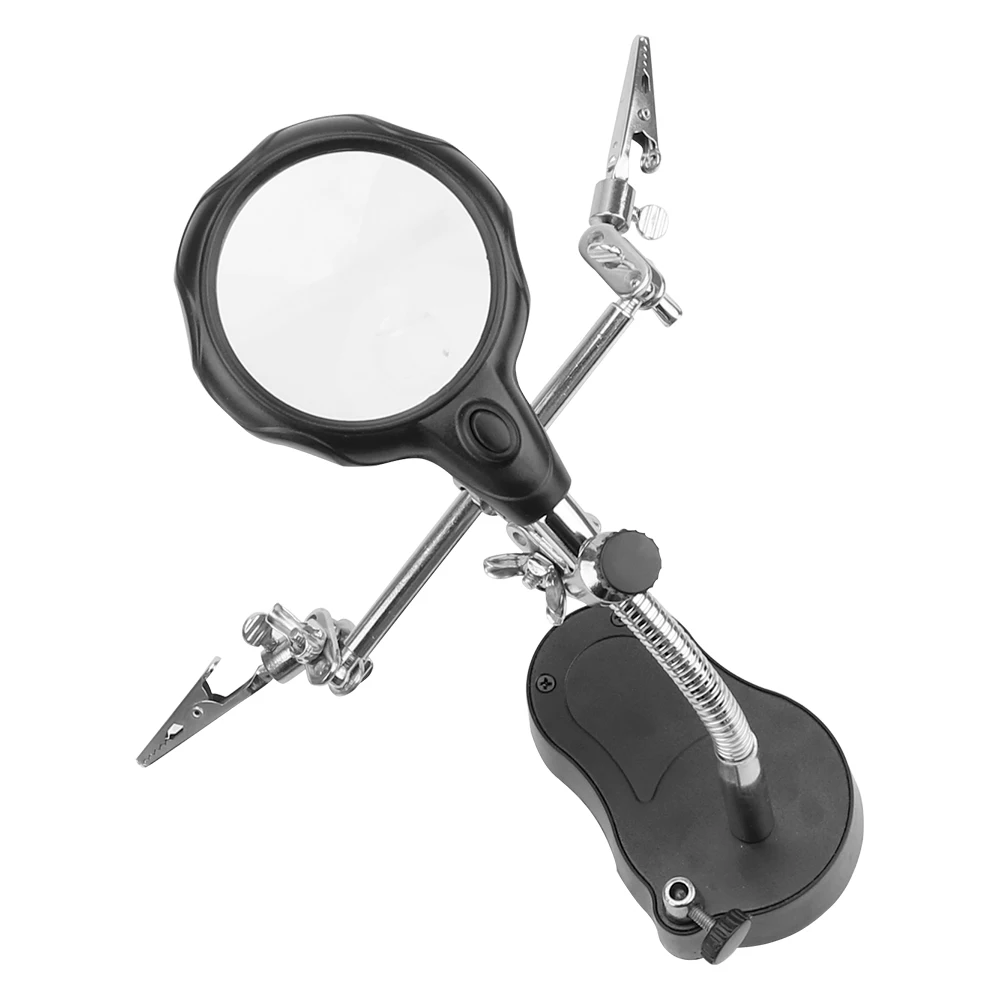 Лупа третья рука со светодиодной подсветкой для паяльника |