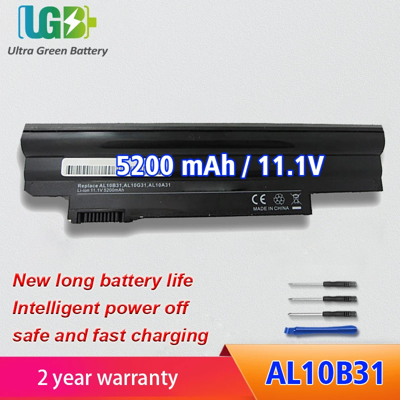 

UGB New AL10B31 AL10A31 Battery For Acer Aspire One 522 722 AO522 AOD255 AOD257 D255 D257 D260 D270 Happy,Chrome AC700