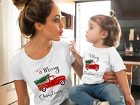 christmas tree mommy and me clothes baby girl mommy and daughter matching merry christmas shirt vintage family sets m