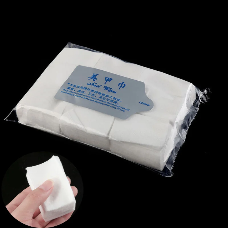 

500pcs/bag Nail Cotton Wipes UV Gel Nail Tips Polish Remover Cleaner Lint Paper Pad Soak Nail Art Cleaning Manicure Tool