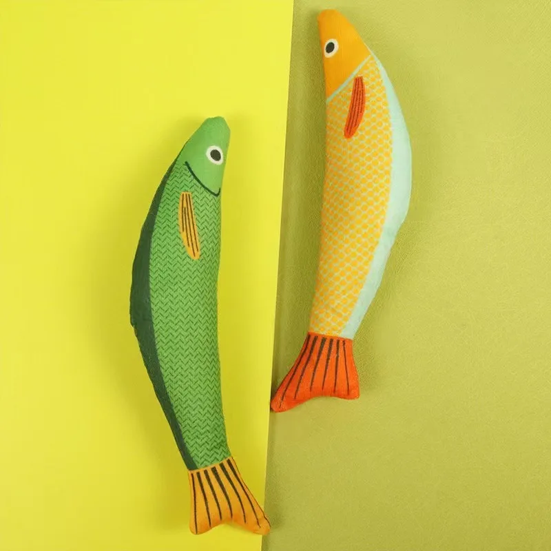 Игрушка для кошек кошачья мята 3D моделирование рыбы Золотая рыбка игрушки котят