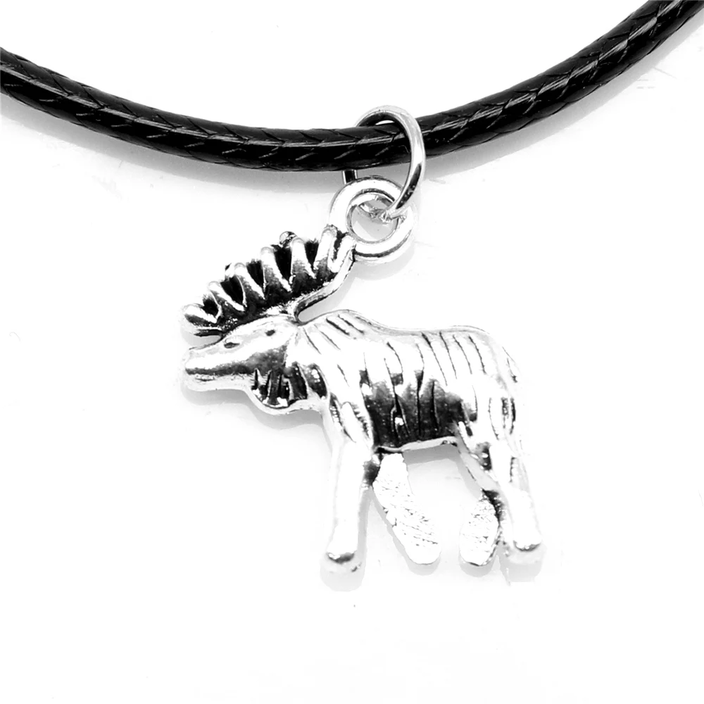 

1pcs Antique Silver Color 14x19mm Deer Necklace Handmade Jewerly Diy