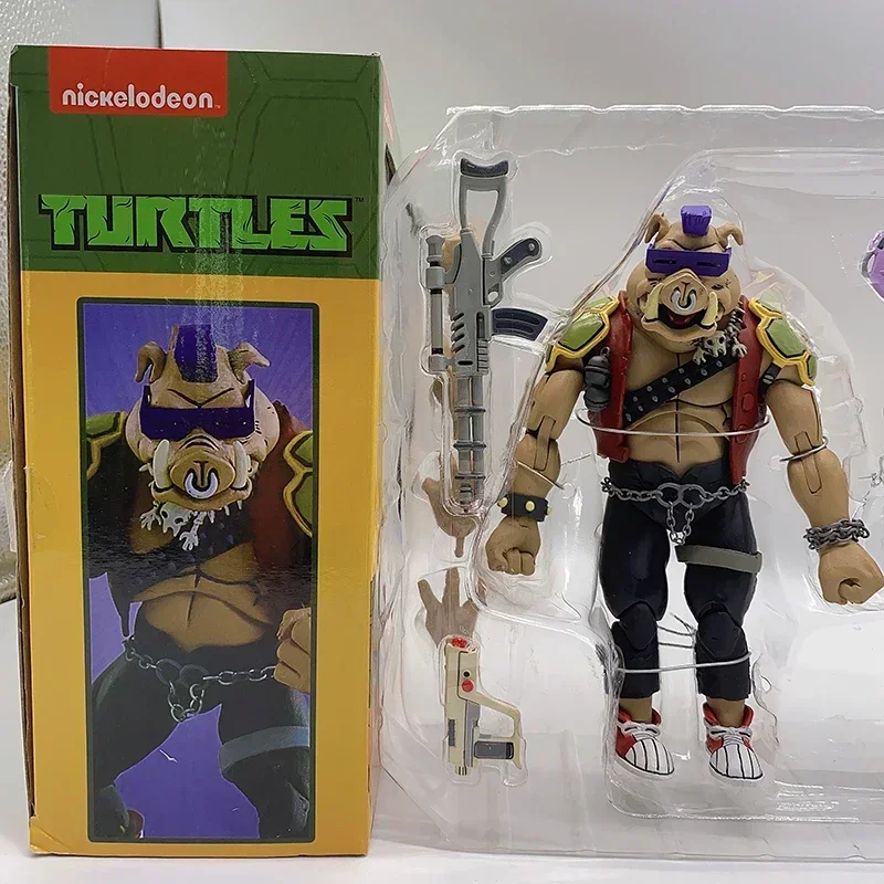 Фото 2 шт./компл. NECA шредер Michelangelo Foot Solder Donatello Krang фигурка Bebop Rocksteady черепаха фигурка игрушка №5