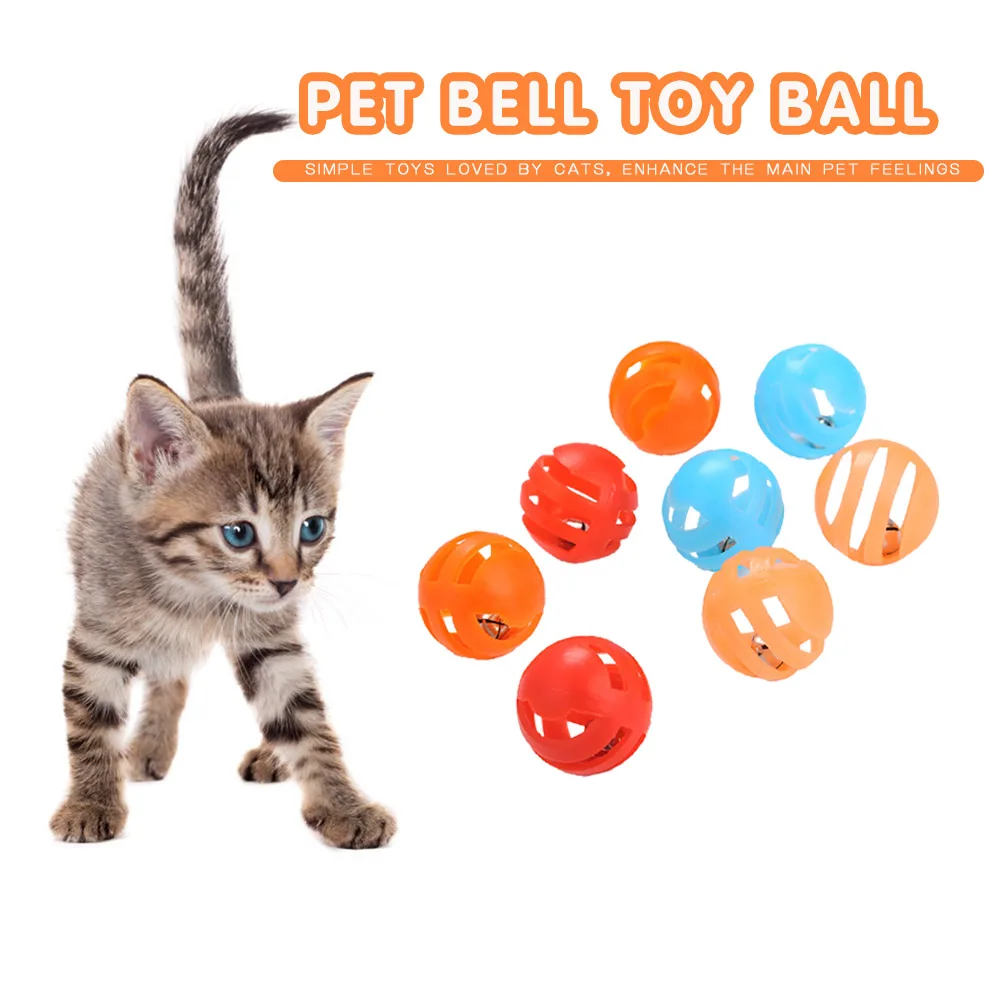 

Throwing Balls Interaction Pet Products Funny Hollow Training Bell Toy Cat Teaser Chewing Scratch Rattle Random Color