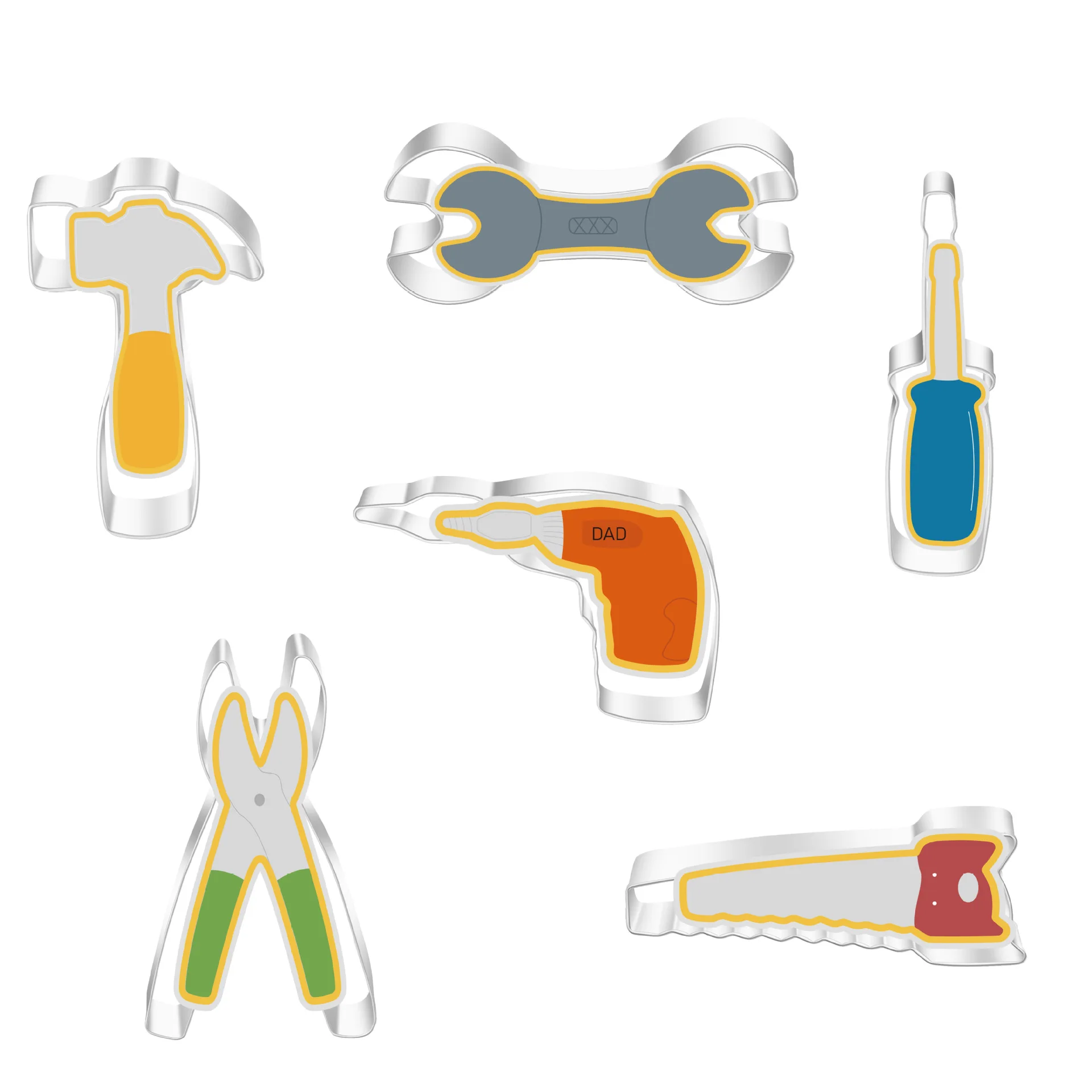 Формочки для выпечки 6 шт. из нержавеющей стали 3D формочки - Цена: 308.06