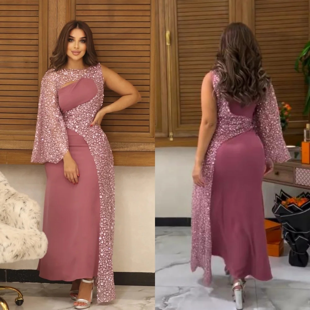 Блестящий высококачественный изысканный трикотаж с блестками и драпировкой