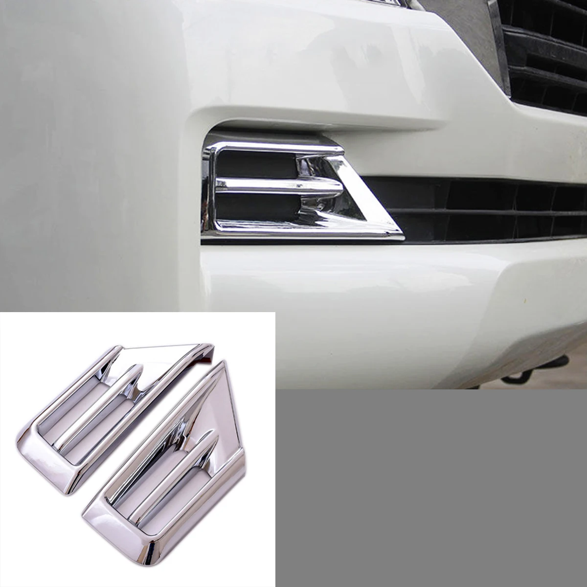 

ABS Chrome Front Fog Light Cover For Toyota Land Cruiser LC200 GX/GXL 2016 2017 2018 2019 2020 Decorative Accessories