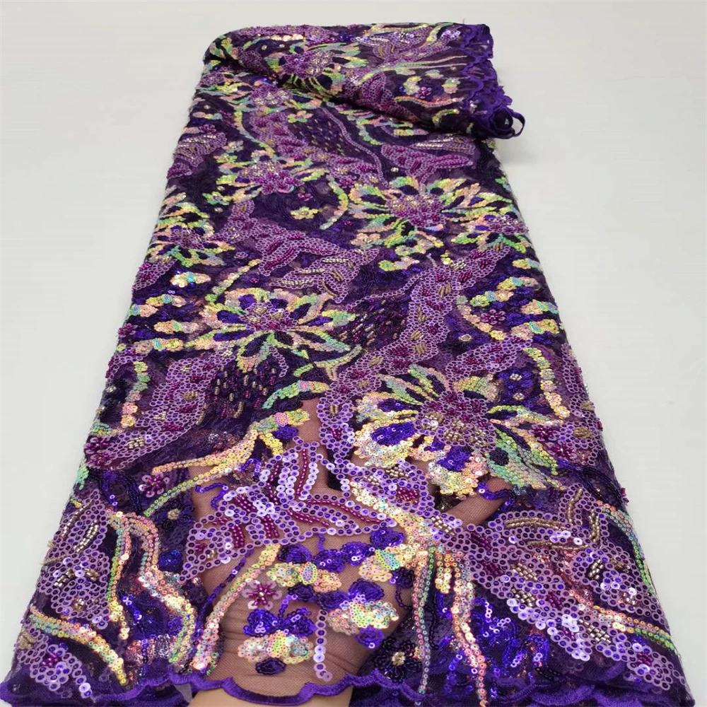 

Африканская кружевная ткань, 2023 яркая, с блестками, нигерийская кружевная ткань для свадебного платья