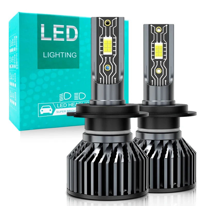 

Canbus H4 H7 H1 H8 H9 H11 Светодиодные Автомобильные Лампы Для Фар 9005 9006 HB3 HB4 Turbo CSP Чип 6000K 12 В Автомобильные П...