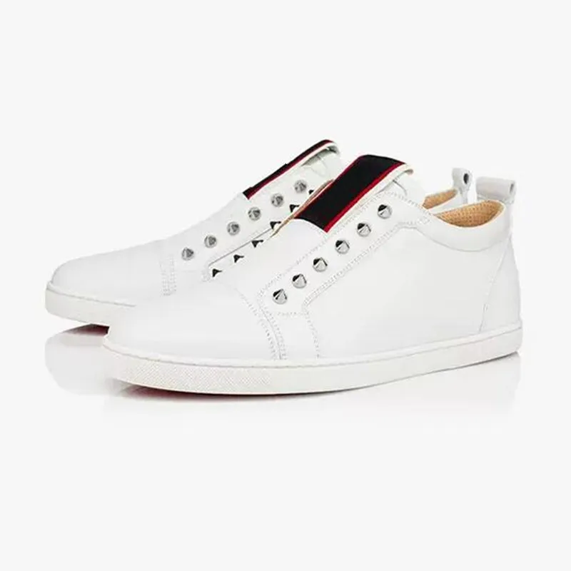 

Мужские черные, белые кожаные кроссовки, мужские удобные спортивные кроссовки для бега, повседневная обувь с заклепками, мужская обувь, модная дышащая обувь